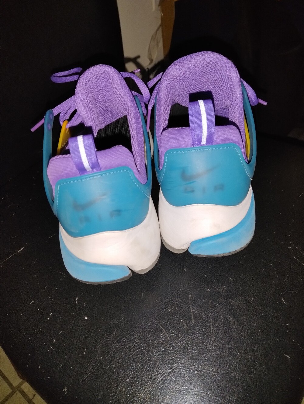 Nike Air Presto Purple and Yellow Athletic Sneakers - Picture 4 of 6